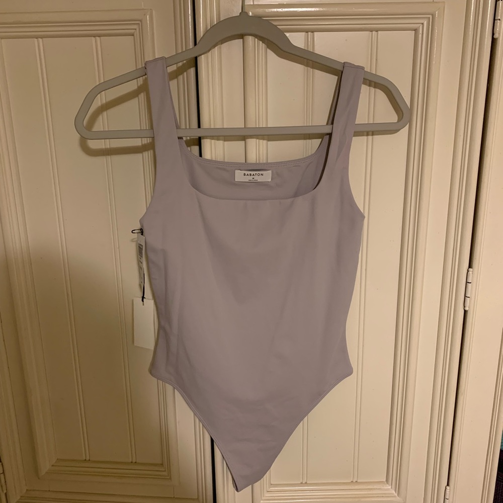 Aritzia Babaton Contour Tank Bodysuit Opal Grey